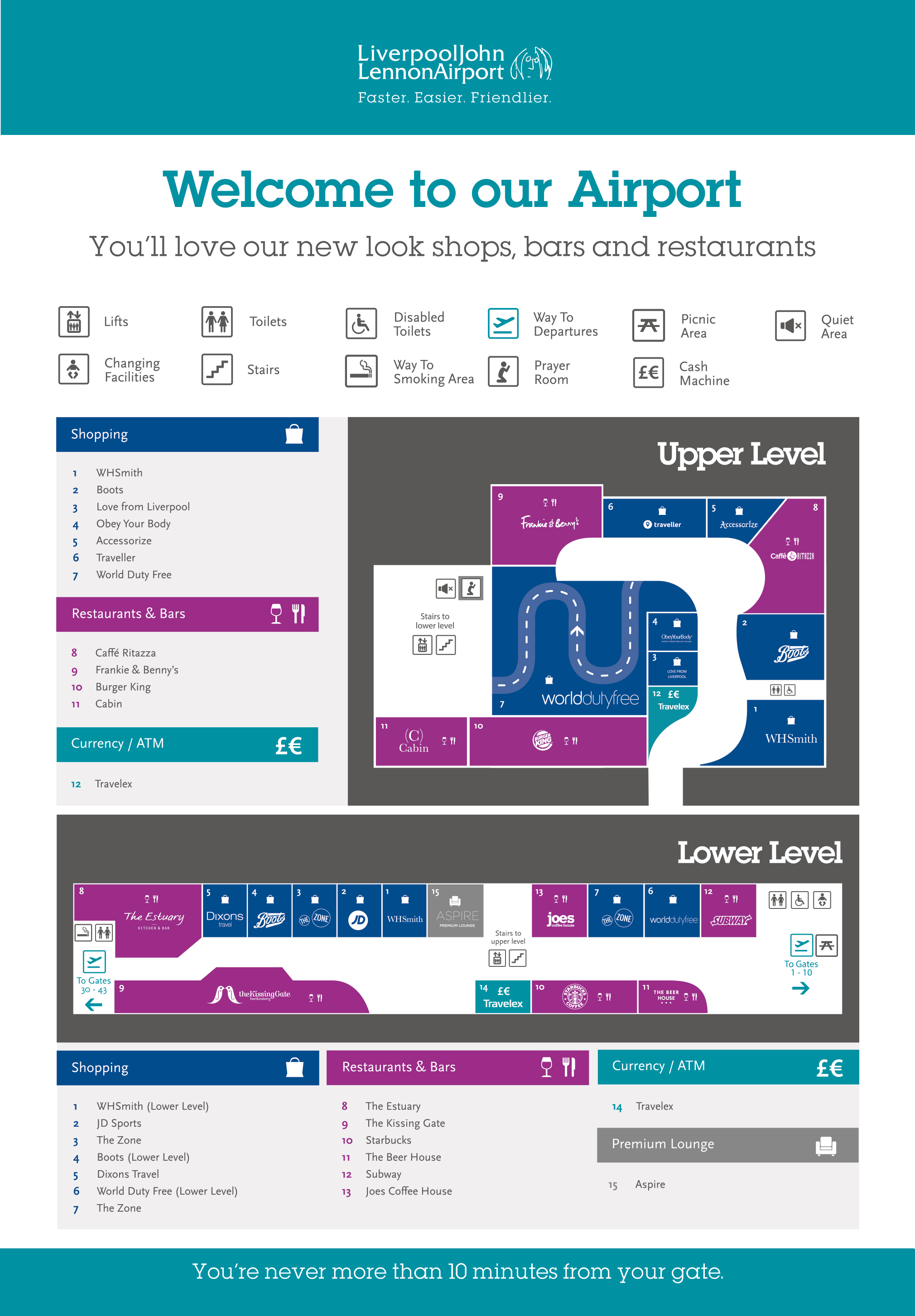 Terminal Map Liverpool Airport   Terminal Map Updated 2018 